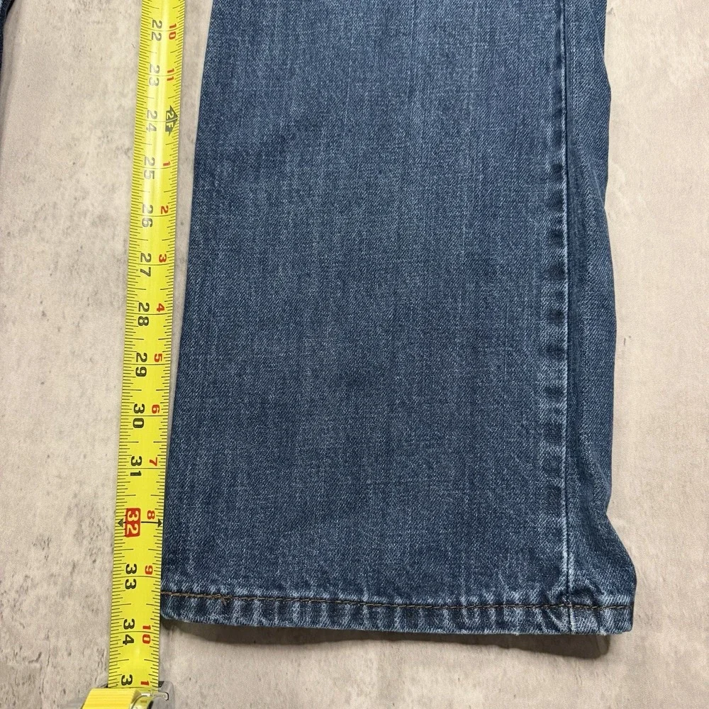Levis 527 Jeans Mens 32x34 Blue Bootcut Mid Rise Dark Wash Cotton Work Rodeo
